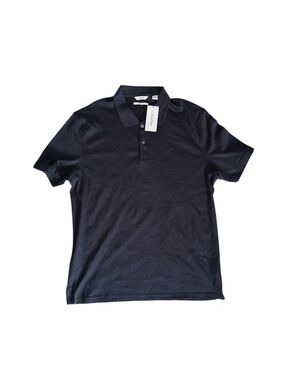 Calvin Klein Men's Dark Navy Liquid Touch Polo Shirt NWT/Large